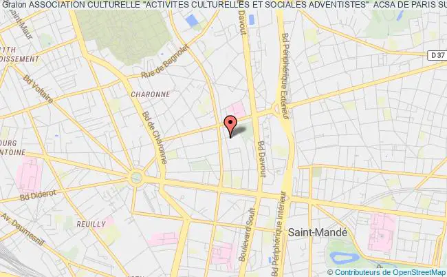 plan association Association Culturelle "activites Culturelles Et Sociales Adventistes"  Acsa De Paris Sud-est Paris