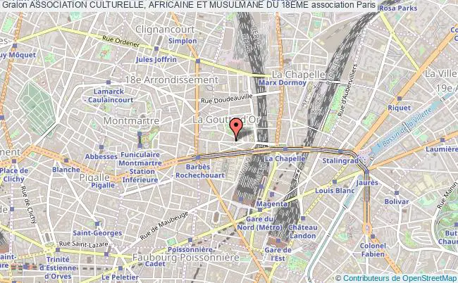 plan association Association Culturelle, Africaine Et Musulmane Du 18Ème Paris