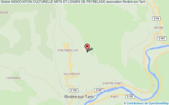 plan association Association Culturelle Arts Et Loisirs De Peyrelade Rivière-sur-Tarn