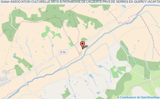 plan association Association Culturelle Arts & Patrimoine De Lauzerte-pays De Serres En Quercy (acap De Lauzerte-psq) Tréjouls