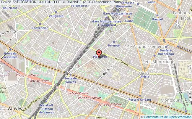 plan association Association Culturelle Burkinabe (acb) Paris