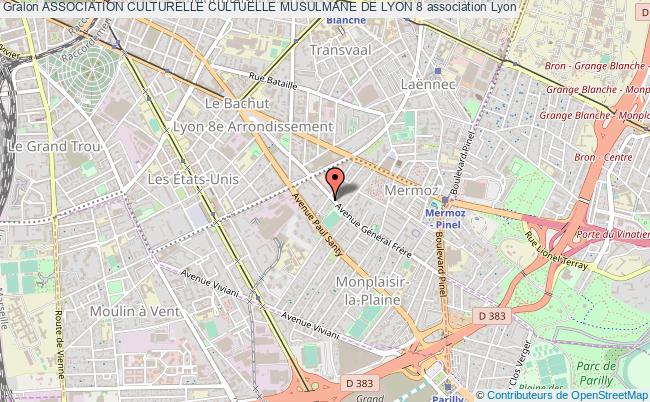 plan association Association Culturelle Cultuelle Musulmane De Lyon 8 Lyon