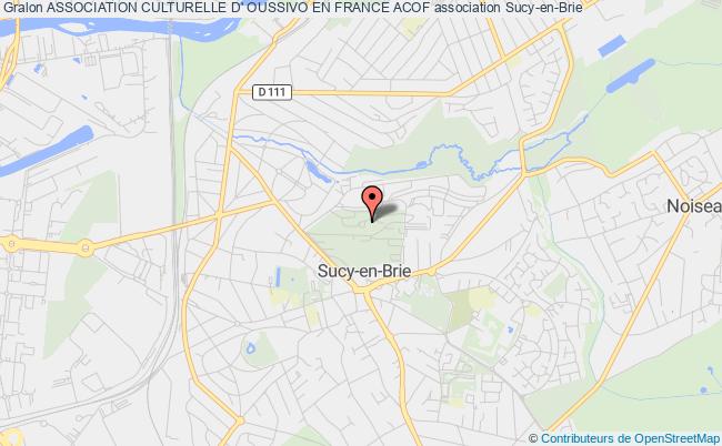 plan association Association Culturelle D' Oussivo En France Acof Sucy-en-Brie