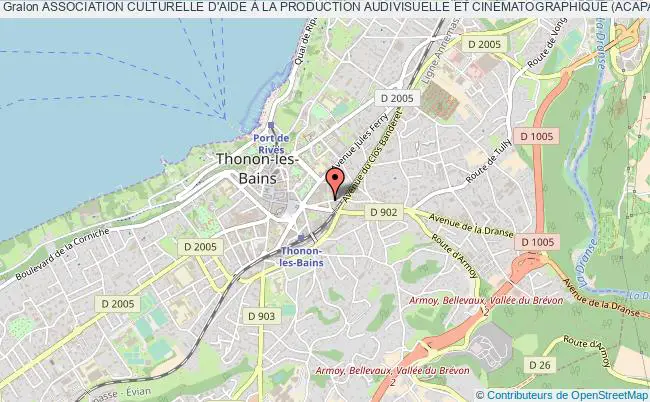 plan association Association Culturelle D'aide À La Production Audivisuelle Et CinÉmatographique (acapac) Thonon-les-Bains