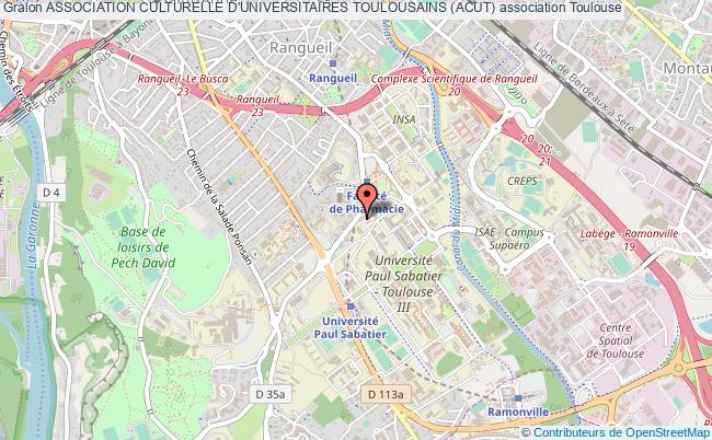plan association Association Culturelle D'universitaires Toulousains (acut) Toulouse
