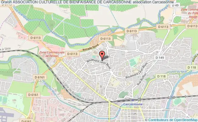 plan association Association Culturelle De Bienfaisance De Carcassonne Carcassonne