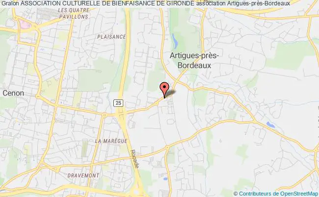 plan association Association Culturelle De Bienfaisance De Gironde Artigues pres Bordeaux