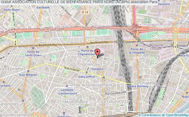 plan association Association Culturelle De Bienfaisance Paris Nord (acbpn) Paris