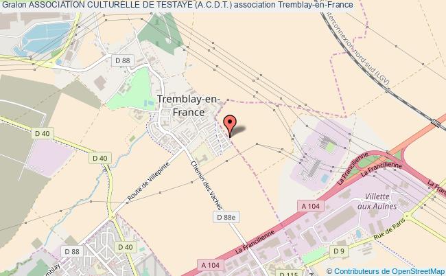 plan association Association Culturelle De Testaye (a.c.d.t.) Tremblay-en-France