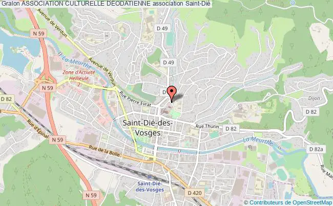 plan association Association Culturelle Deodatienne Saint-Dié-des-Vosges