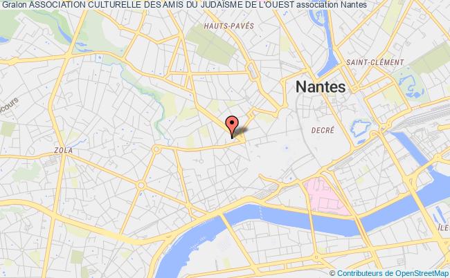 plan association Association Culturelle Des Amis Du JudaÏsme De L'ouest Nantes