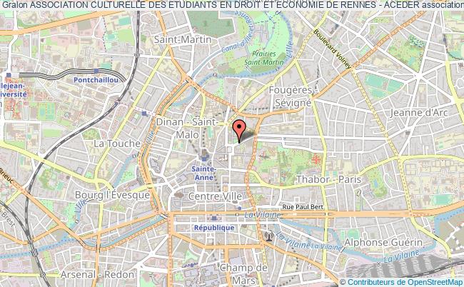 plan association Association Culturelle Des Etudiants En Droit Et Economie De Rennes - Aceder Rennes
