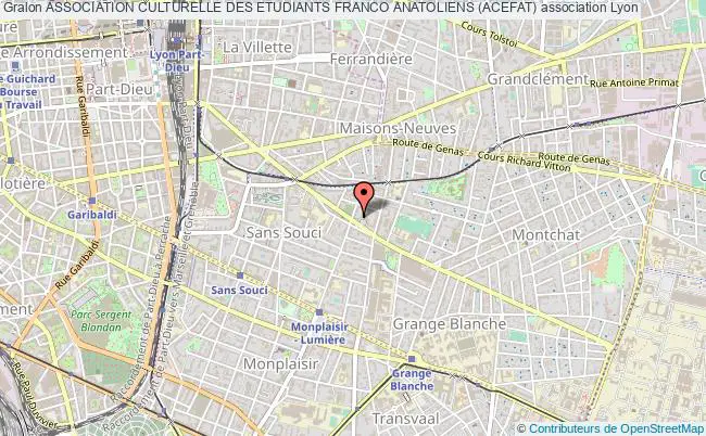 plan association Association Culturelle Des Etudiants Franco Anatoliens (acefat) Lyon 3e Arrondissement