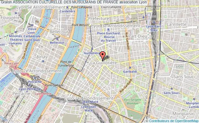 plan association Association Culturelle Des Musulmans De France Lyon 7e Arrondissement