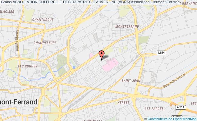 plan association Association Culturelle Des Rapatries D'auvergne (acra) Clermont-Ferrand