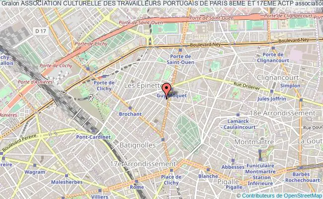 plan association Association Culturelle Des Travailleurs Portugais De Paris 8eme Et 17eme Actp Paris