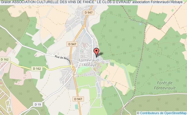 plan association Association Culturelle Des Vins De Fance ' Le Clos D Evraud' Fontevraud-l'Abbaye