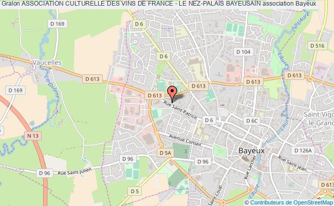 plan association Association Culturelle Des Vins De France - Le Nez-palais Bayeusain Bayeux