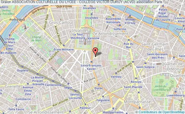 plan association Association Culturelle Du Lycee - College Victor Duruy (acvd) Paris 7e