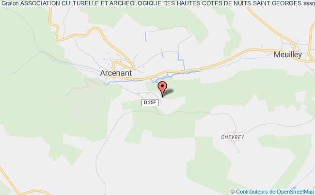 plan association Association Culturelle Et Archeologique Des Hautes Cotes De Nuits Saint Georges Arcenant