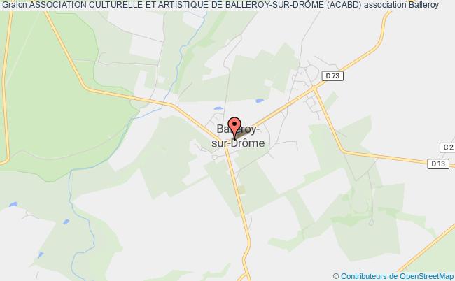 plan association Association Culturelle Et Artistique De Balleroy-sur-drÔme (acabd) Balleroy-sur-Drôme