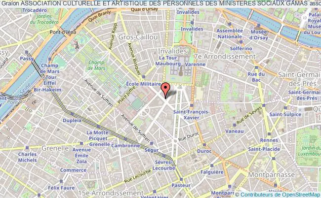 plan association Association Culturelle Et Artistique Des Personnels Des Ministeres Sociaux Gamas Paris