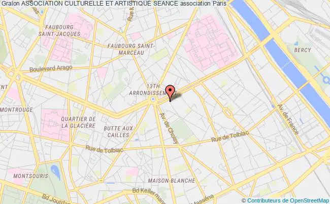 plan association Association Culturelle Et Artistique Seance Paris
