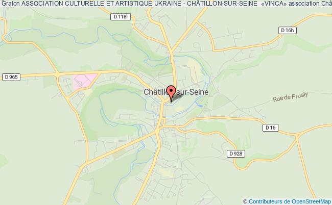 plan association Association Culturelle Et Artistique Ukraine - ChÂtillon-sur-seine  «vinca» Châtillon-sur-Seine