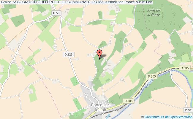 plan association Association Culturelle Et Communale 'prima' Poncé-sur-le-Loir