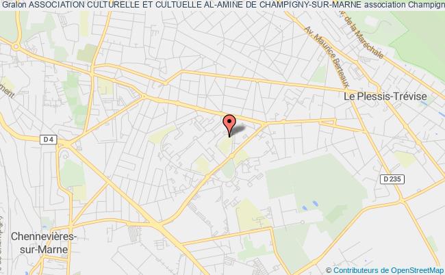 plan association Association Culturelle Et Cultuelle Al-amine De Champigny-sur-marne Champigny-sur-Marne