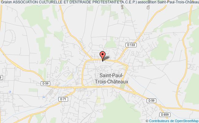 plan association Association Culturelle Et D'entraide Protestante (a.c.e.p.) Saint-Paul-Trois-Châteaux