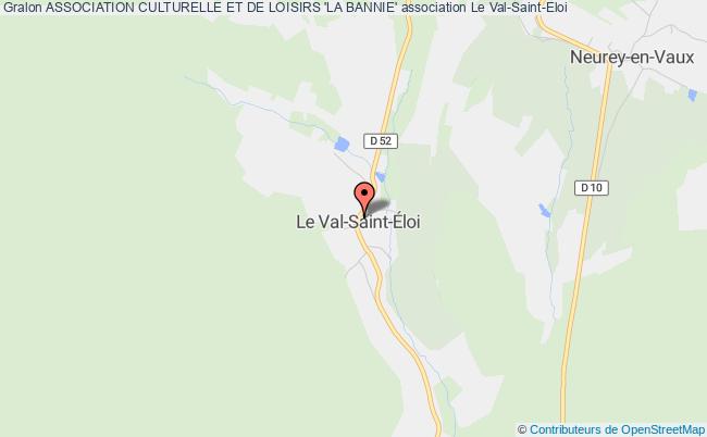 plan association Association Culturelle Et De Loisirs 'la Bannie' Le    Val-Saint-Éloi