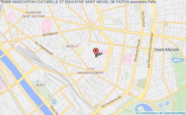 plan association Association Culturelle Et Educative Saint Michel De Picpus Paris