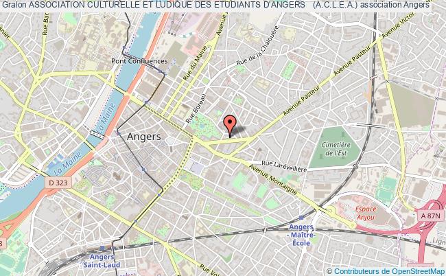 plan association Association Culturelle Et Ludique Des Etudiants D'angers   (a.c.l.e.a.) Angers