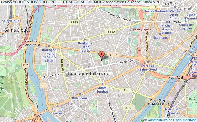 plan association Association Culturelle Et Musicale Memory Boulogne-Billancourt