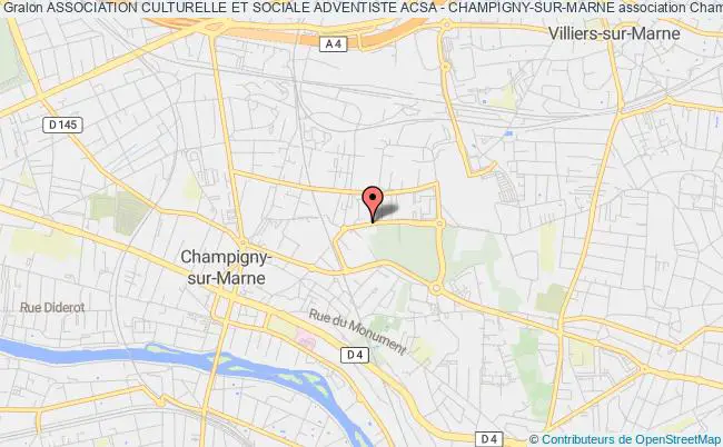 plan association Association Culturelle Et Sociale Adventiste Acsa - Champigny-sur-marne Champigny-sur-Marne