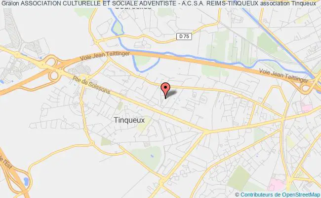 plan association Association Culturelle Et Sociale Adventiste - A.c.s.a. Reims-tinqueux Tinqueux