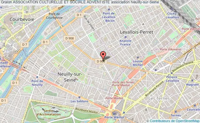 plan association Association Culturelle Et Sociale Adventiste Neuilly-sur-Seine