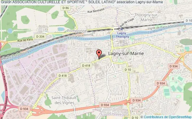 plan association Association Culturelle Et Sportive " Soleil Latino" Lagny-sur-Marne
