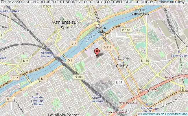 plan association Association Culturelle Et Sportive De Clichy (football-club De Clichy). Clichy