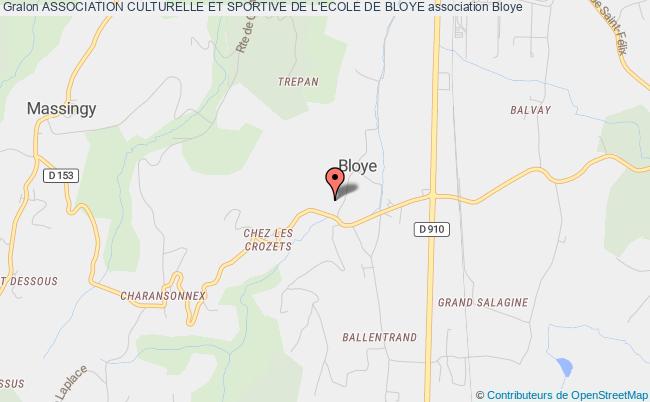 plan association Association Culturelle Et Sportive De L'ecole De Bloye Bloye