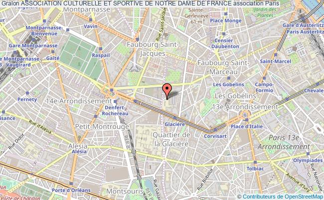 plan association Association Culturelle Et Sportive De Notre Dame De France Paris
