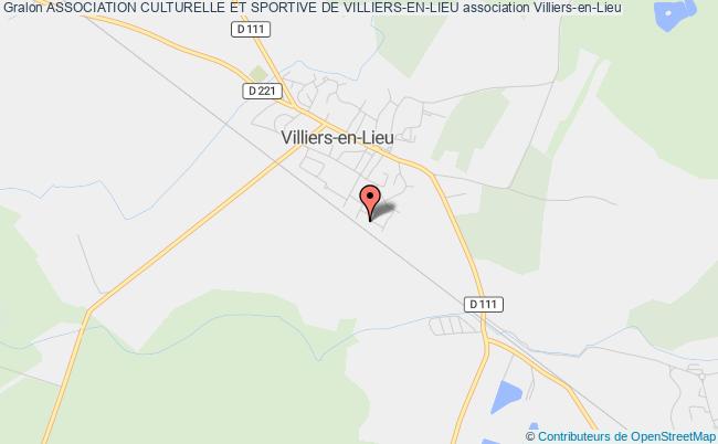 plan association Association Culturelle Et Sportive De Villiers-en-lieu Villiers-en-Lieu