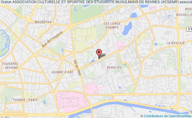 plan association Association Culturelle Et Sportive Des Etudiants Musulmans De Rennes (acsemr) Rennes