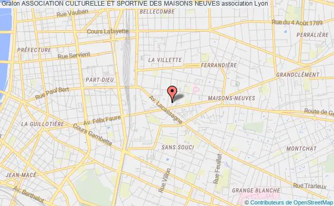 plan association Association Culturelle Et Sportive Des Maisons Neuves Lyon