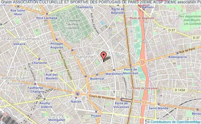 plan association Association Culturelle Et Sportive Des Portugais De Paris 20eme Acsp 20eme Paris