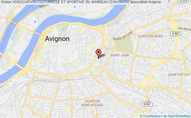 plan association Association Culturelle Et Sportive Du Barreau D'avignon Avignon