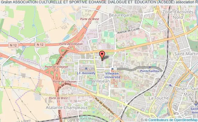 plan association Association Culturelle Et Sportive Echange Dialogue Et  Education (acsede) Rennes