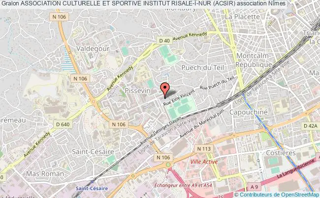 plan association Association Culturelle Et Sportive Institut Risale-Î-nur (acsir) Nîmes