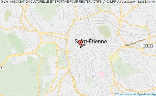 plan association Association Culturelle Et Sportive Pour Rester Actifs (a.c.s.p.r.a.) Saint-Étienne